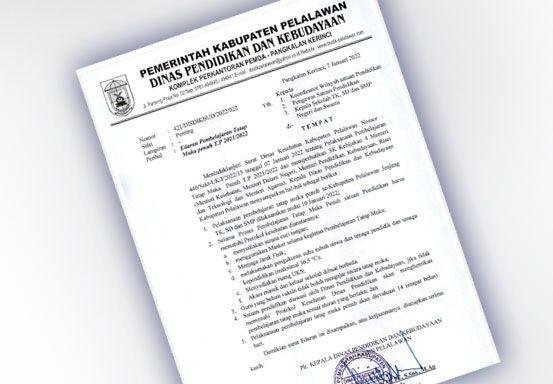Disdikbud Pelalawan Keluarkan Surat Edaran Belajar Tatap Muka 100 Persen