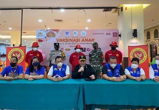 Manajemen Mal Pekanbaru Dan PSMTI Riau Gandeng Binda Riau Vaksin Anak 6-11 Tahun
