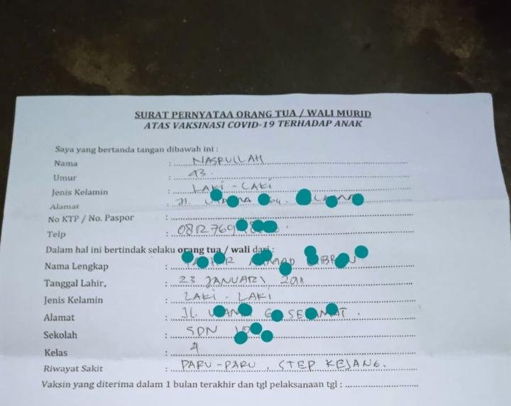 Isi Surat Pernyataan Vaksinasi Anak Usia 6-11 Tahun di Pekanbaru Akhirnya Direvisi