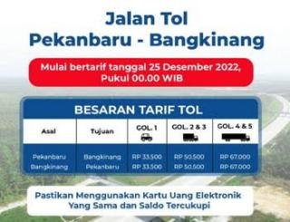 25 Desember Masuk Jalan Tol Pekanbaru-Bangkinang Mulai Berbayar