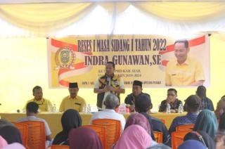 Monitoring Reses, Ketua DPRD Siak Indra Gunawan Senang Bertatap Muka dengan Masyarakat