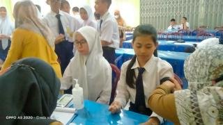 Antisipasi Penyakit Menular, Pelajar SMPN 14 Pekanbaru Periksa Kesehatan