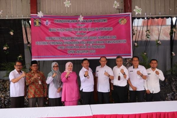 Lapas Perempuan Pekanbaru dan Mitra Kerja Jalin Kerja Sama untuk Membina Warga Binaan