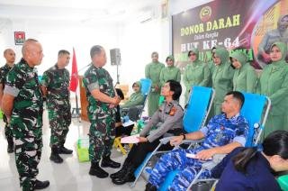 Korem 031/Wirabima Gelar Donor Darah Jelang HUT ke 64