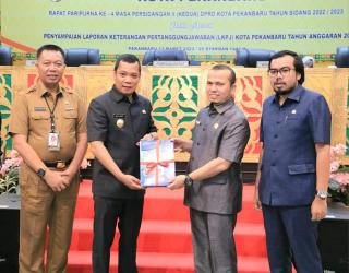 DPRD Gelar Rapat Paripurna LKPj Kota Pekanbaru Tahun 2022