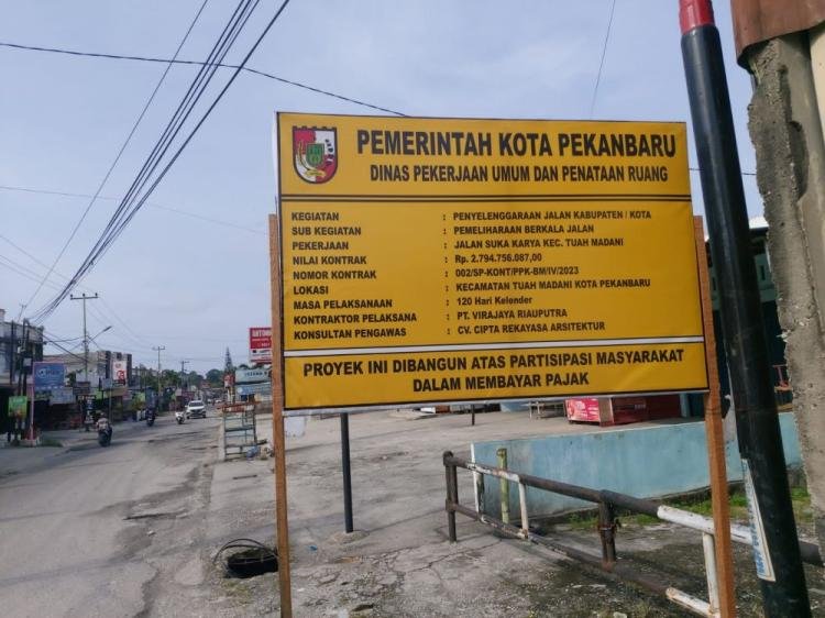 Jalan Sukakarya Diaspal Pakai APBD Pekanbaru, 4 Ruas Jalan Diaspal Pakai Bankeu APBD Riau