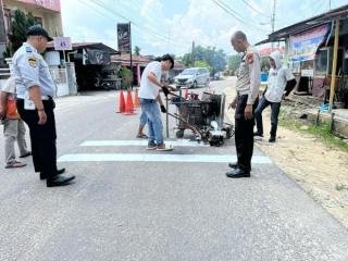 Satlantas dan Dishub Pekanbaru Bekerjasama Membuat Zebra Cross, Ini Titiknya