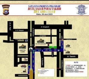 Ini Rute Takbiran Keliling Pekanbaru Malam Besok