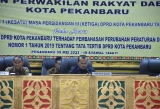 Perubahan Tata Tertib DPRD Pekanbaru Resmi Disahkan Melalui Rapat Paripurna