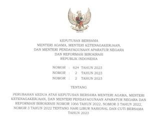 Penambahan Hari Libur Cuti bersama Iduladha 1444 H Upaya Peningkatan Ekonomi Daerah