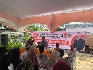 Jemput Aspirasi, Banjir Masih Jadi Keluhan Warga RW 10 Sialang Sakti di Reses Sabarudi