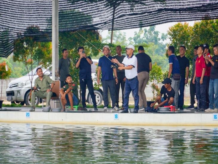 Pj Bupati Kampar Bersama Dandim 0313 /KPR Buka Lomba Mancing Meriahkan HUT TNI Ke-78