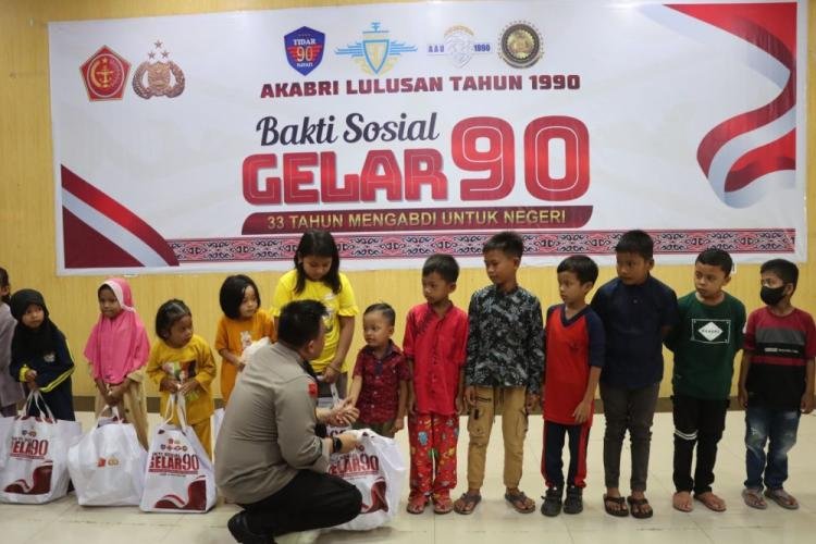 Hadiri Bakti Sosial Alumni AKABRI 1990, Ini Pesan dan Kesan Kapolres Inhu