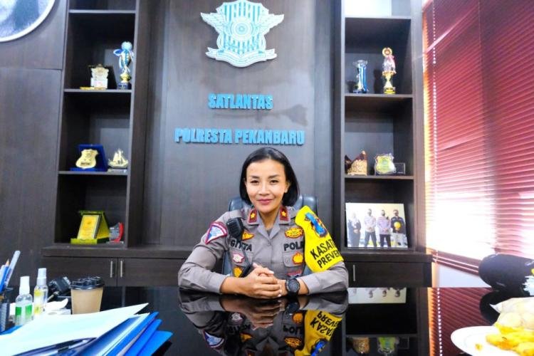 Kompol Gitta Beri Pesan ke Warga Pekanbaru Jelang Operasi Tertib Berkeselamatan