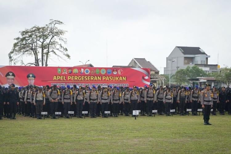 Rawan Konflik, Dua Polisi Jaga Tiap TPS di Perbatasan Rohil dan Dumai