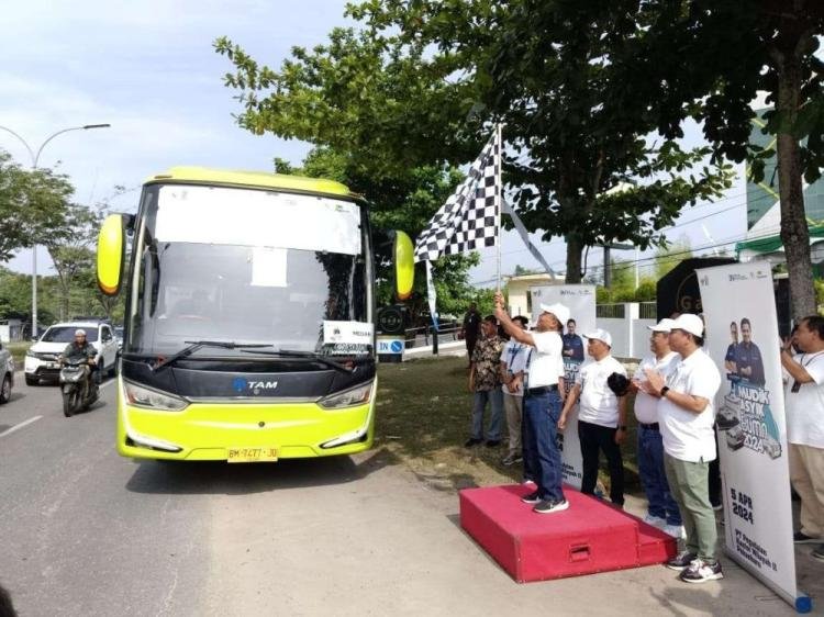 Mudik Gratis, 5 Bus Diberangkatkan dari Pekanbaru ke Sumbar dan Sumut