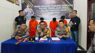 Polisi Tangkap Empat Pelaku Begal di Inhil Viral di Media Sosial