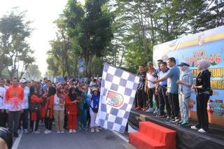 Gerak Jalan Soft Opening Taman Labuai Pekanbaru City Walk Berlangsung Semarak