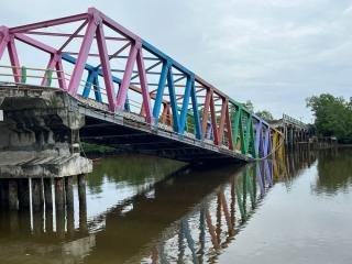 Jembatan Panglima Sampul di Meranti Roboh, PUPR-PKPP Riau Turunkan Tim ke Lokasi