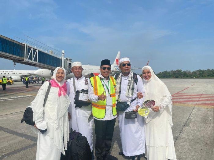 Sambut Kedatangan 206 Jemaah Haji Kloter 09, Ini yang Disampaikan Kakan Kemenag Pekanbaru