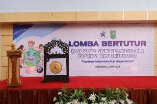 Dispersip Gelar Lomba Bertutur Bagi Siswa-Siswi SD/MI Tingkat Provinsi Riau 2024