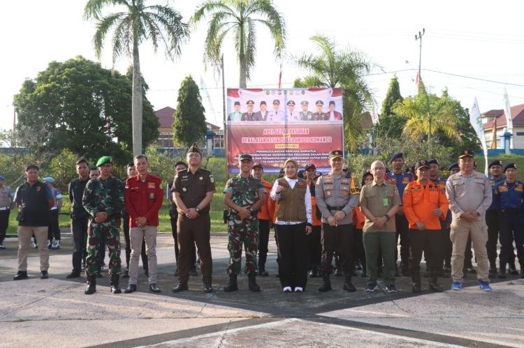 Bupati Rezita Pimpin Apel Bersama TNI-Polri demi Cegah Kebakaran Lahan