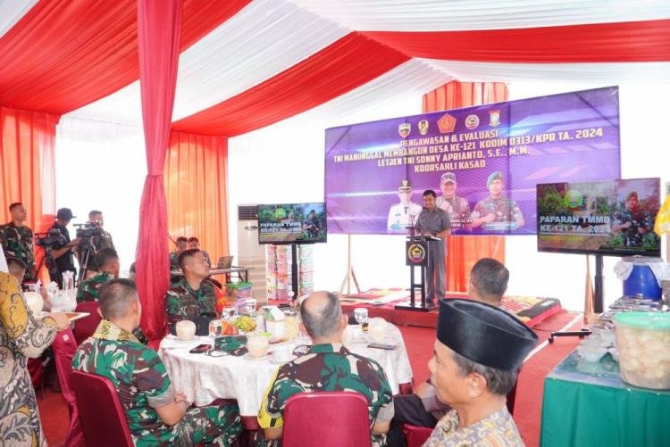 Dampingi Kedatangan Letjen TNI Sonny Aprianto dan Tim Wasev TMMD Ke-121, Ini Harapan Pj Sekda Kampar
