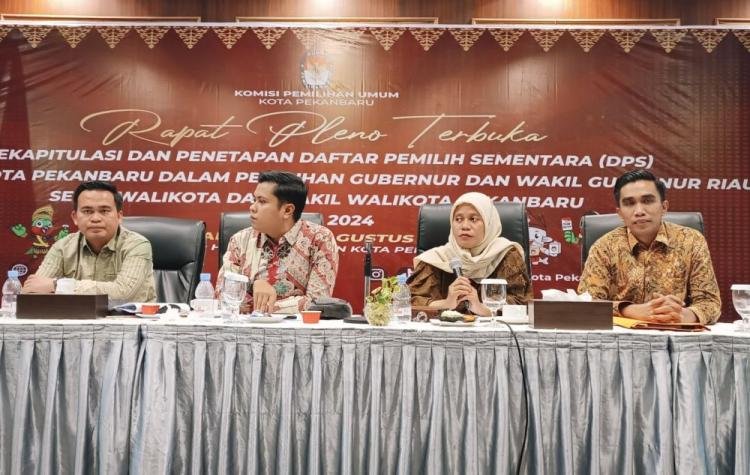 KPU Kota Pekanbaru Tetapkan 789.236 DPS untuk Pilkada 2024, Ini Respon Bawaslu
