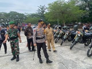 Apel Gelar Pasukan, Kapolres Inhu Tekankan Sinergritas Demi Pilkada Damai