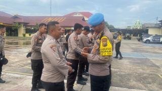 Jaga Netralitas Pilkada, Propam Polres Inhu Cek HP hingga Penampilan Personel