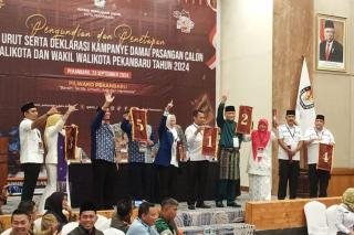 Ini Nomor Urut Paslon Wali Kota Pekanbaru