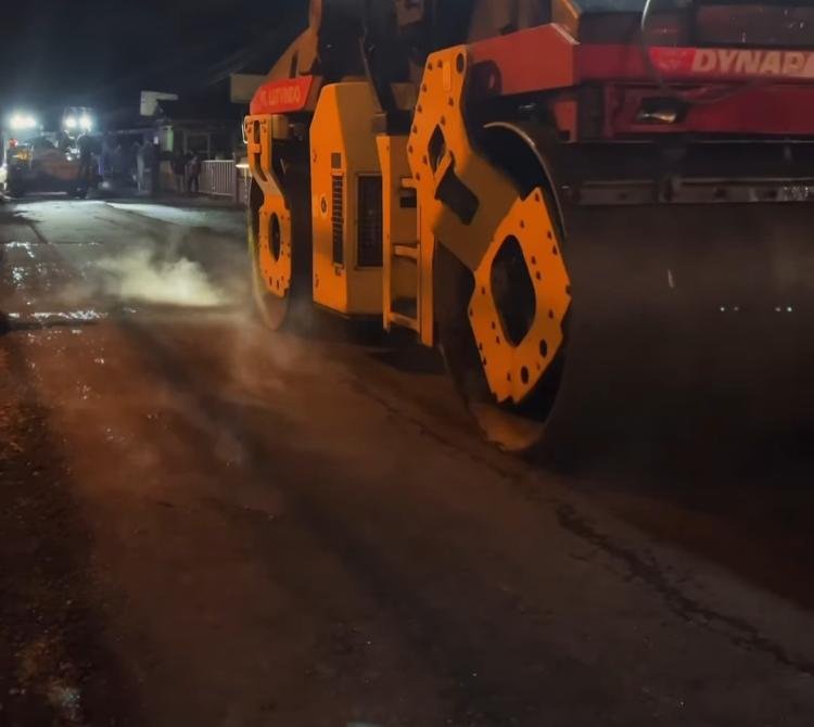 Dinas PUPR Pekanbaru Overlay Jalan Sakuntala, Masyarakat Diimbau Mengawasi