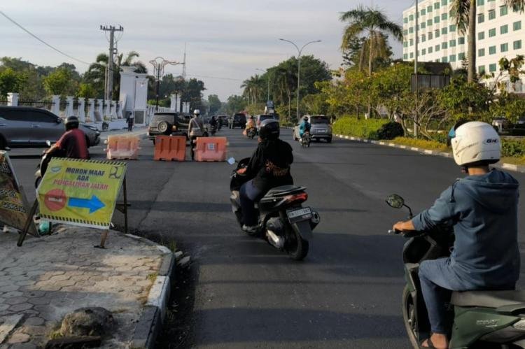 Pelebaran Jalan Diponegoro dan Thamrin Pekanbaru Hampir Rampung, Target Awal November