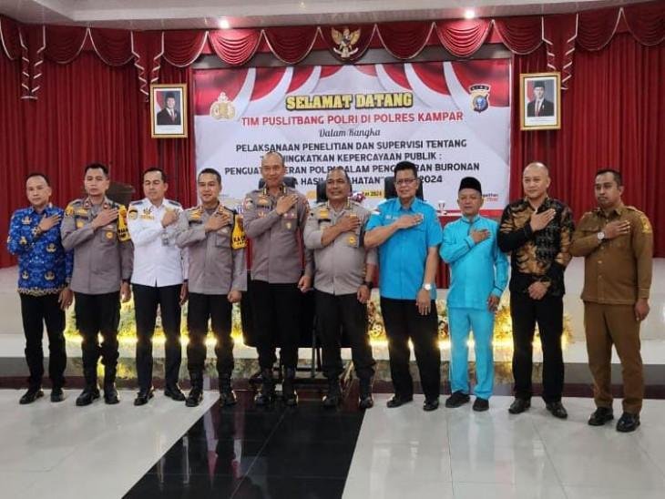 Tim Supervisi Puslitbang Polri Lakukan Penelitian dan Supervisi di Kampar