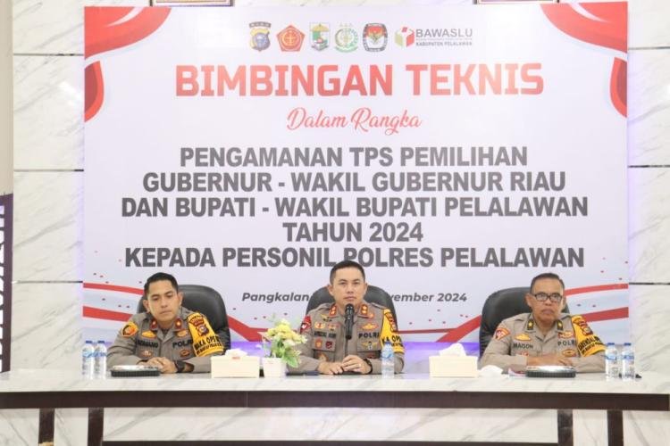 Polres Pelalawan Tingkatkan Kemampuan Personel dalam Pengamanan TPS Pilkada 2024