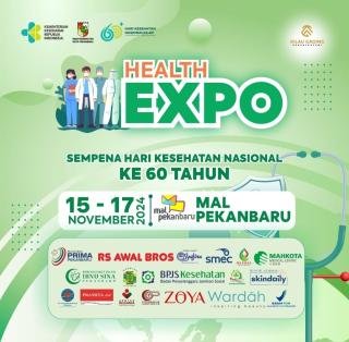 Sempena HUT ke-60 Hari Kesehatan Nasional, Diskes Pekanbaru Gelar Health Expo di MP Sudirman
