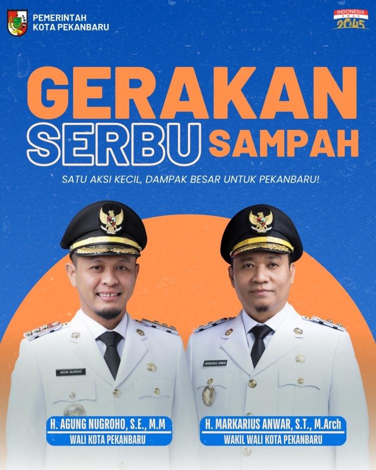 Gerakan Serbu Sampah Gebrakan Wako Pekanbaru Wujudkan 100 Hari Kota Bersih dan Indah