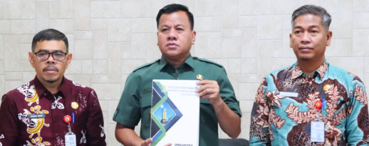 Bupati Kuansing Serahkan LKPD Unaudited Tahun Anggaran 2024 Secara Daring Kepada BPK RI Perwakilan Riau