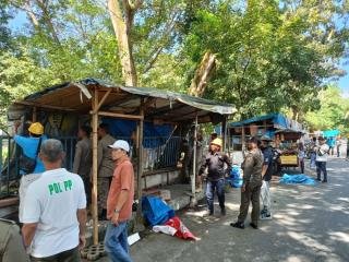 Kawasan Taman Kota Pekanbaru Bersih dari Lapak Liar PKL