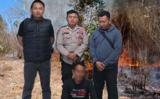 Polsek Kubu Tangkap Pelaku Bakar Lahan di Simpang Tower
