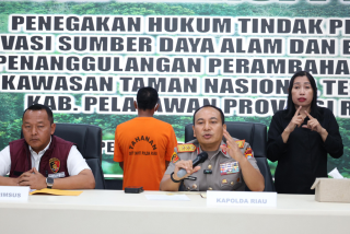 Polda Riau Tangkap Tokoh Adat yang Menjual Lahan TNTN