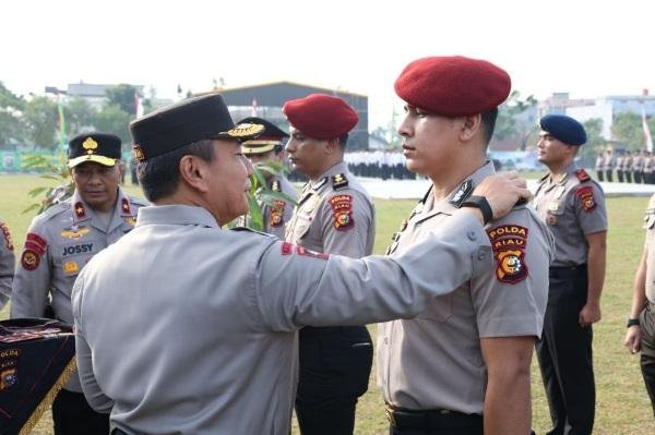 937 Personel Polda Riau Naik Pangkat Jelang Hari Bhayangkara ke-7