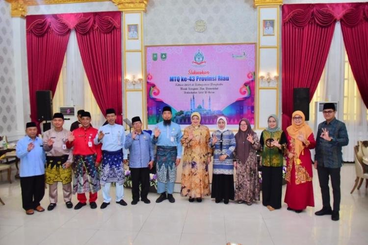 Pemkab Bengkalis Lepas Istri Menteri Agama RI Sebagai Dewan Pengawas MTQ ke-43 Riau