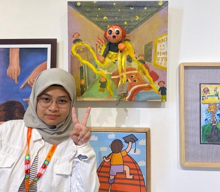 Syifa, Siswi SMA N 1 Bengkalis Wakili Riau Pada Pameran Kids Biennale Indonesia 2025