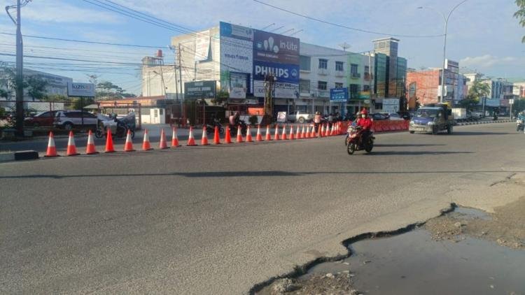 Tutup U-Turn Depan Masjid Raudhatul Jannah, Ini Kata Dishub Pekanbaru