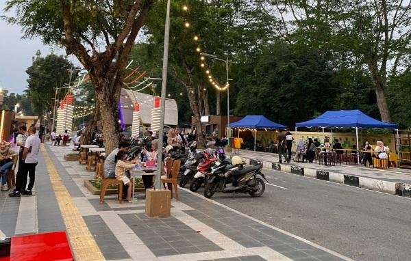 Taman Labuai City Walk Pekanbaru, Tempat Nongkrong Baru Gratis Parkir