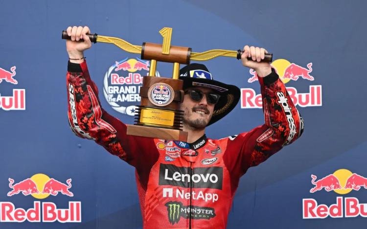 Hasil Race MotoGP Amerika 2025; Marc Marquez Tergelincir, Francesco Bagnaia Jawaranya