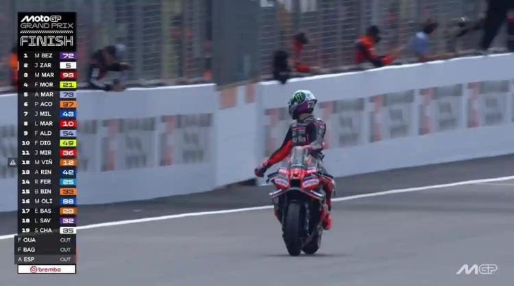 Hasil Race MotoGP Inggris 2025; Marco Bezzecchi Naik Podium di Sirkuit Silverstone