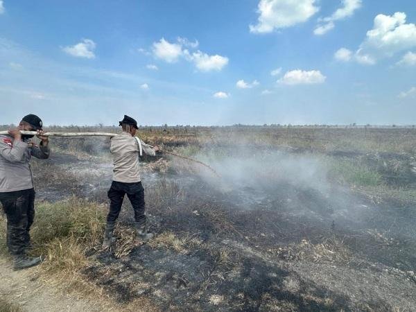 Dua Pelaku Pembakar Lahan di Inhu Diringkus Polisi