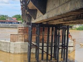 Progres Perbaikan Jembatan Sungai Rokan di Rohul Sudah Capai 86 Persen